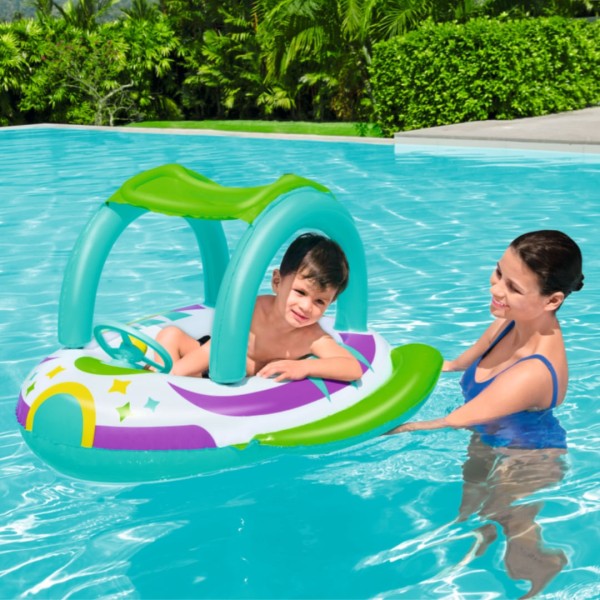 Encontraproduto.com.br - Bote Infantil Inflável Espaçonave C/cobertura Bel