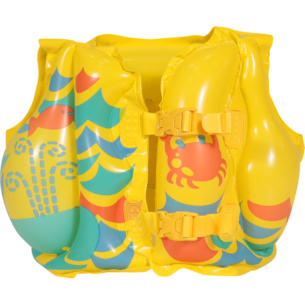 Encontraproduto.com.br - Colete Inflável 43x30cm Bel Lazer Tropical 105700