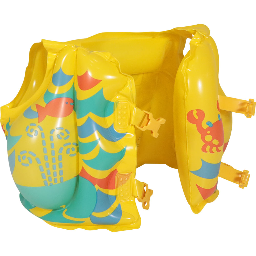 Encontraproduto.com.br - Colete Inflável 43x30cm Bel Lazer Tropical 105700