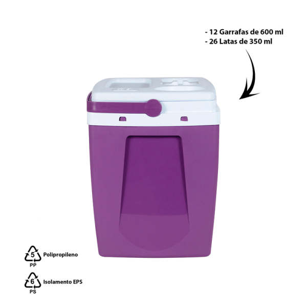 Encontraproduto.com.br - Caixa Térmica Belfix Açai Com Alça E Porta Copos 19l
