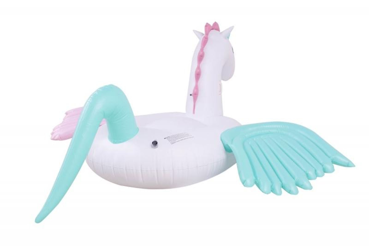 Encontraproduto.com.br - Boia Inflável Gigante Unicórnio com Asas Bel