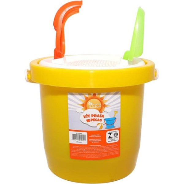 Encontraproduto.com.br - Kit Baldinho de Praia com 12 Peças Cores Sortidas (GG) Bel