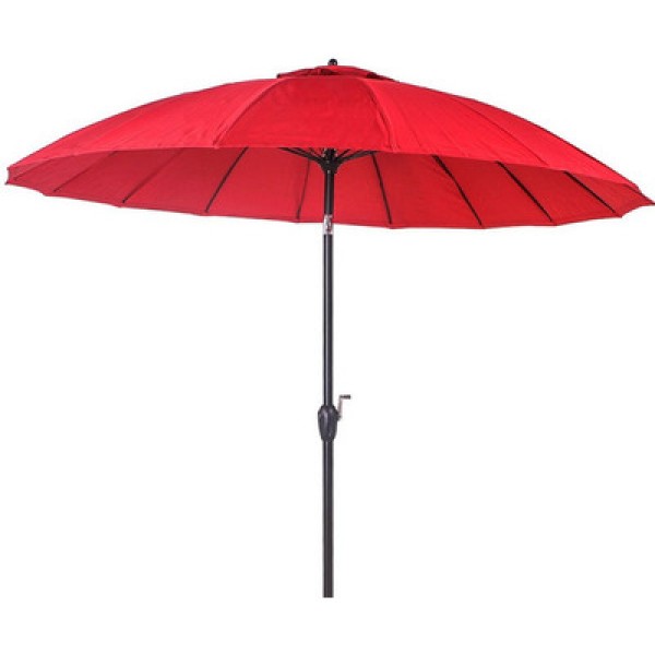 Encontraproduto.com.br - Ombrelone Central Belfix Chino Multi Varetas Articulado com Manivela Vermelho 2,5m