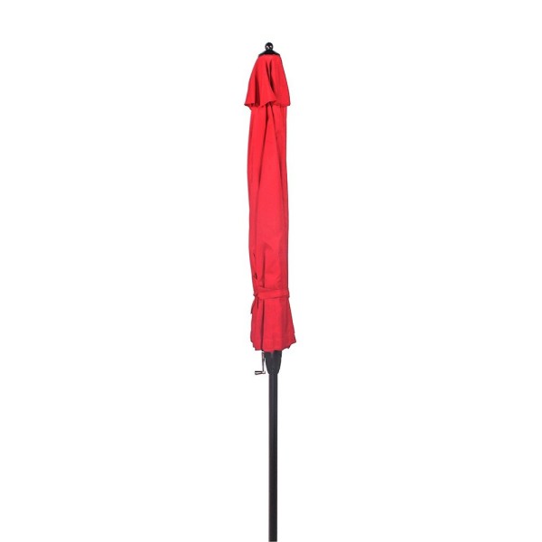 Encontraproduto.com.br - Ombrelone Central Belfix Chino Multi Varetas Articulado com Manivela Vermelho 2,5m