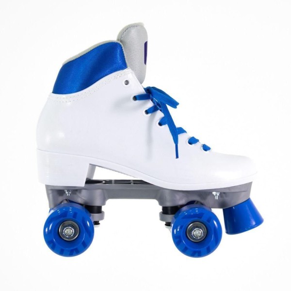 Encontraproduto.com.br - Patins Quad Retrô Basic Branco & Azul Bel
