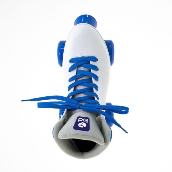 Encontraproduto.com.br - Patins Quad Retrô Basic Branco & Azul Bel