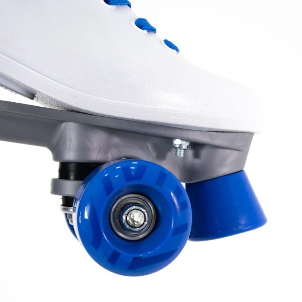Encontraproduto.com.br - Patins Quad Retrô Basic Branco & Azul Bel