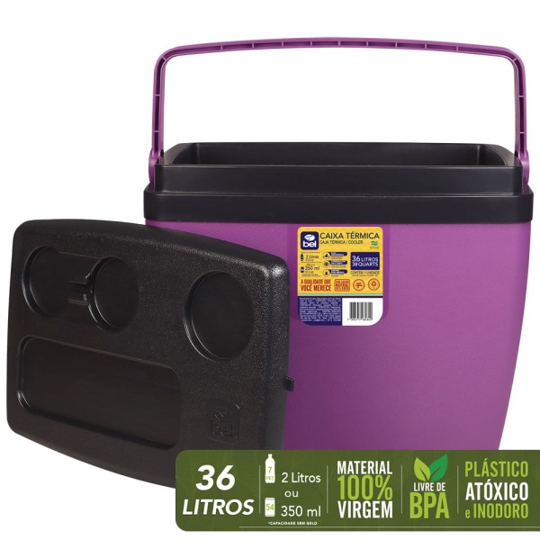 Caixa Térmica 36 Litros Açaí / Preta Bel