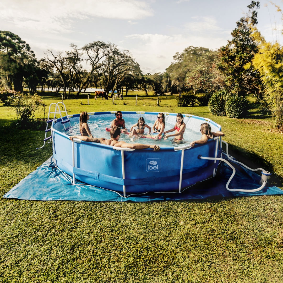 Encontraproduto.com.br - Piscina de Armação 16000 L com Kit Acessórios 127v Bel Lazer