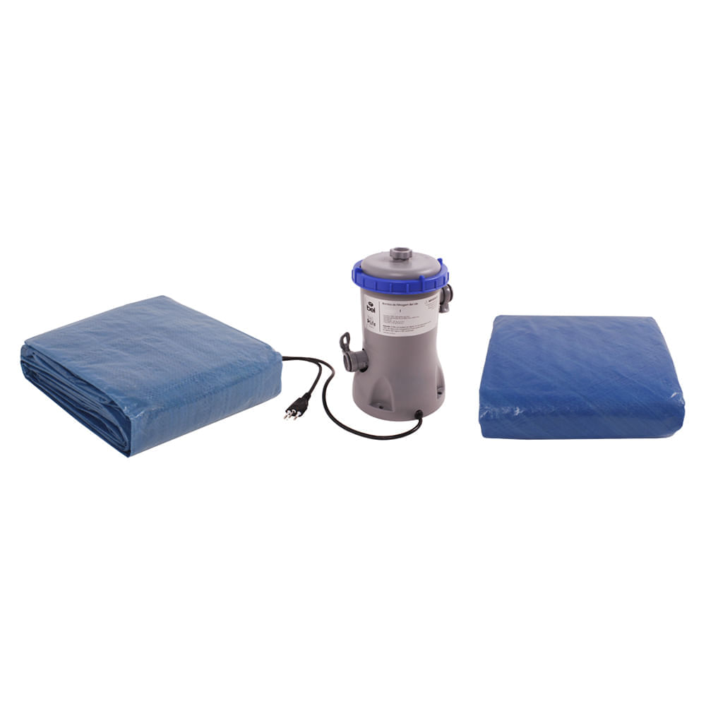 Encontraproduto.com.br - Piscina de Armação 16000 L com Kit Acessórios 127v Bel Lazer
