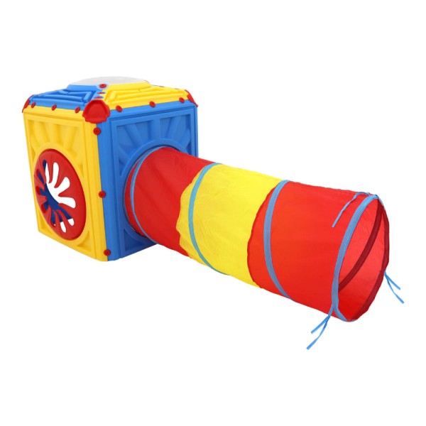 Encontraproduto.com.br - Túnel E Cubo Infantil Retrátil E Portátil Belfix Colorido