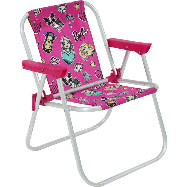 Encontraproduto.com.br - Cadeira de Praia Infantil Barbie Alumínio Bel Fix