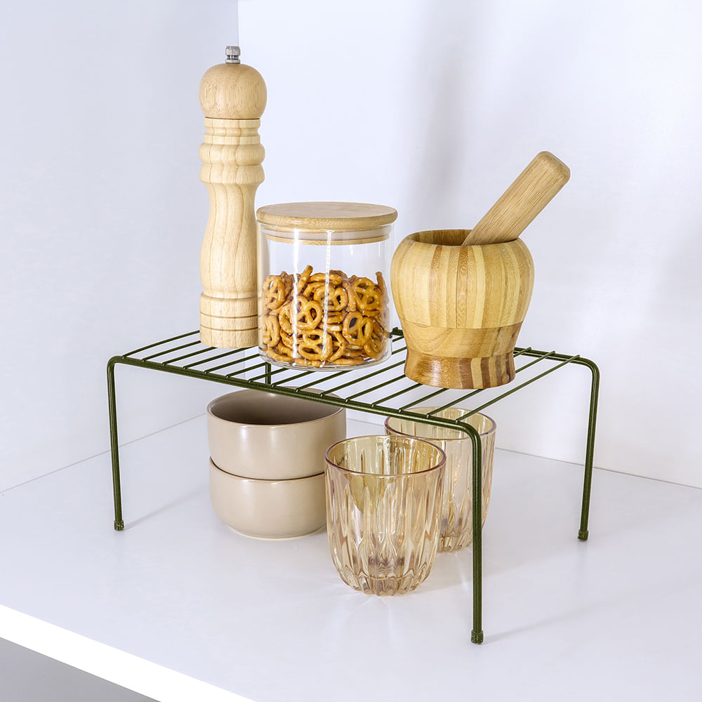 Encontraproduto.com.br - Organizador de Armário M Verde Oliva Bel