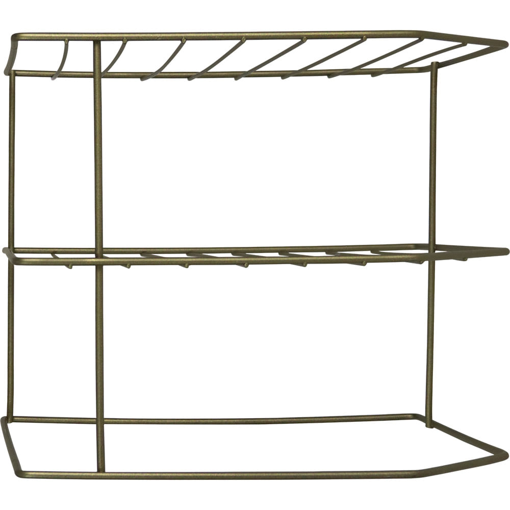 Encontraproduto.com.br - Organizador Pratos Louças para Pia Horizontal 3 Niveis Metalizado Oliva 990844 Bel