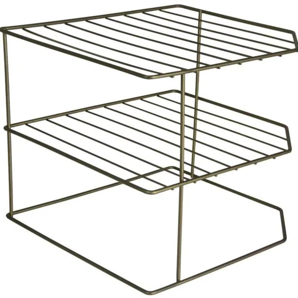 Encontraproduto.com.br - Organizador Pratos Louças para Pia Horizontal 3 Niveis Metalizado Oliva 990844 Bel