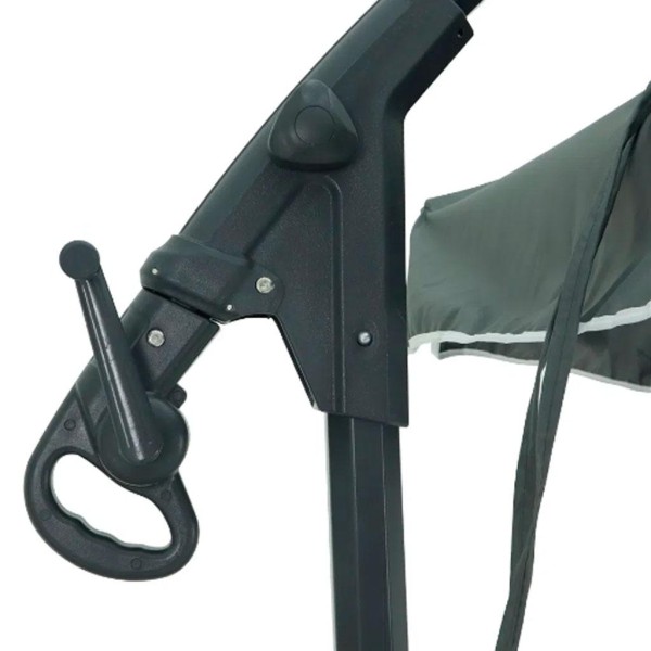 Encontraproduto.com.br - Ombrelone Bel Suspenso Buzios 3 Metros Giratorio 360º Com Base Em Abs - Cinza