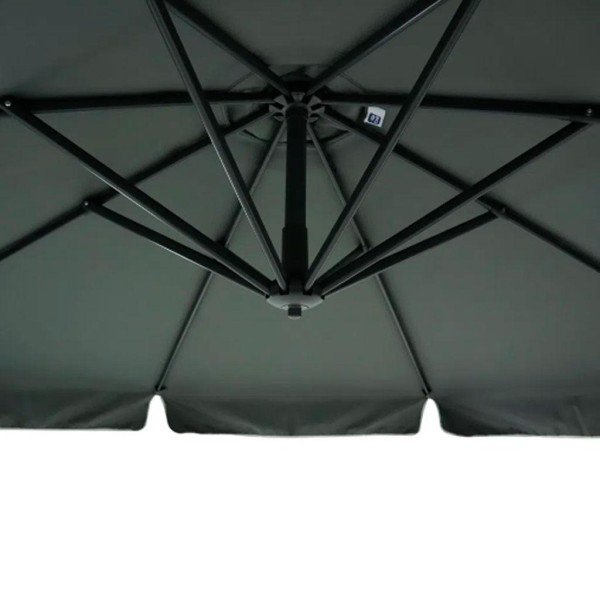 Encontraproduto.com.br - Ombrelone Bel Suspenso Buzios 3 Metros Giratorio 360º Com Base Em Abs - Cinza
