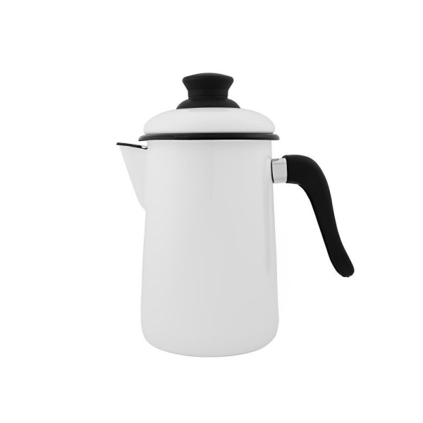 Bule Para Café Esmaltado Branco 1,5 L Ewel