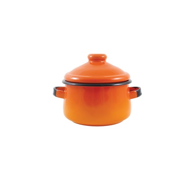Encontraproduto.com.br - Mini Caçarola em Agata - 500 ML  - Laranja - Indução