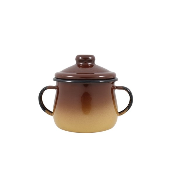 Encontraproduto.com.br - Açucareiro Esmaltado Marrom Degradê 380 Ml Ewel