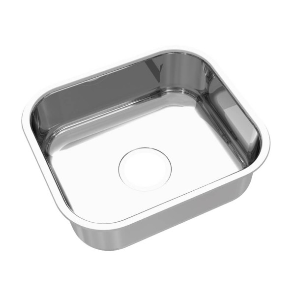 Encontraproduto.com.br - Cuba Simples CS40 Alto Brilho Em Aço Inox 304 40x34x17cm Mekal