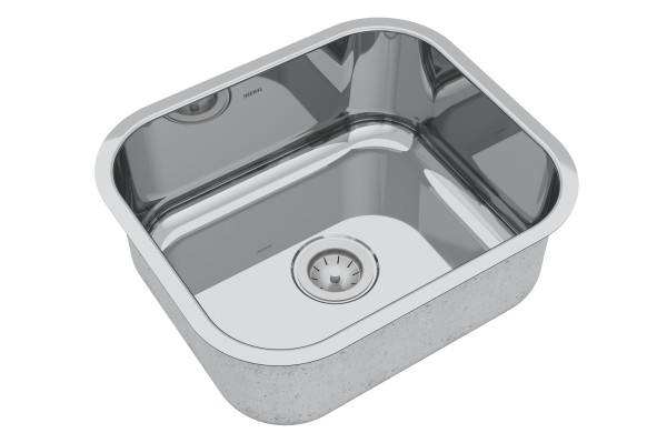 Encontraproduto.com.br - Cuba Simples CS40 Alto Brilho Em Aço Inox 304 40x34x17cm Mekal