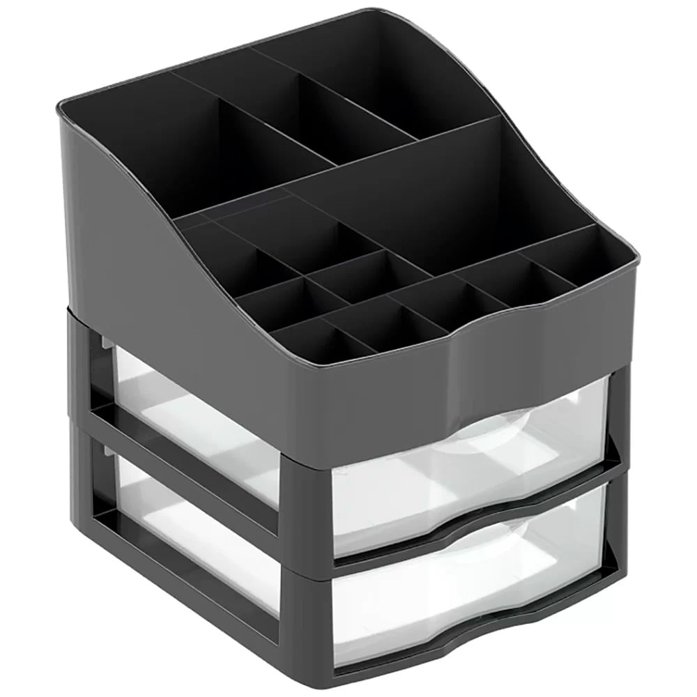 Kit Organizador Com 2 Gavetas Preto Nitron