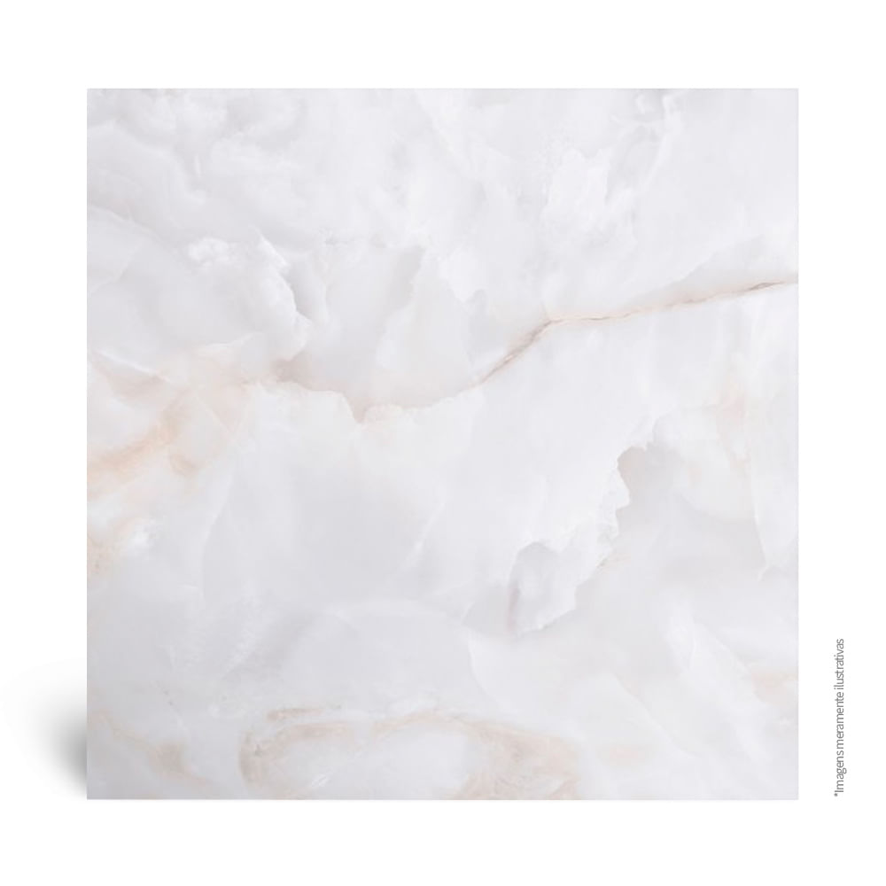 Encontraproduto.com.br - Porcelanato Onix Bianco Lux Retificado Polido 90x90 Biancogres
