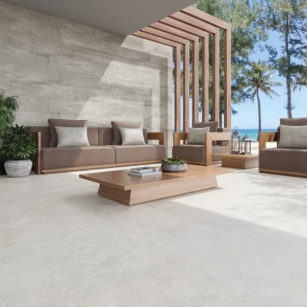 Encontraproduto.com.br - Porcelanato Esmaltado 120x120cm Caixa com 2,88 m² Cinza Connection Silver AD4 Externo Biancogres