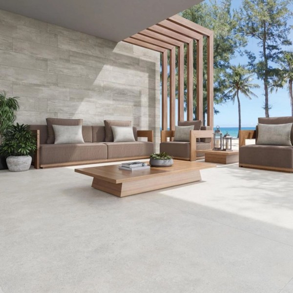 Encontraproduto.com.br - Porcelanato Esmaltado 120x120cm Caixa com 2,88 m² Cinza Connection Silver AD4 Externo Biancogres