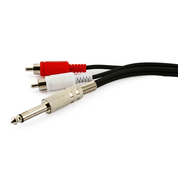 Encontraproduto.com.br - Cabo P10 Mono para 2 RCA - 2 Metros