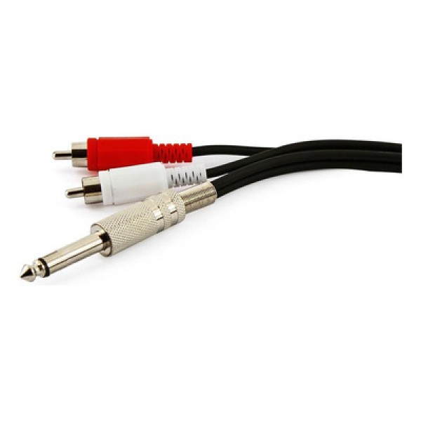 Encontraproduto.com.br - Cabo P10 Mono para 2 RCA - 2 Metros