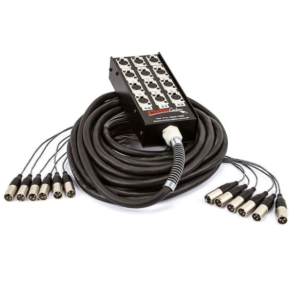 Encontraproduto.com.br - Medusa 12 Vias Montada Com Conectores Amphenol 25m