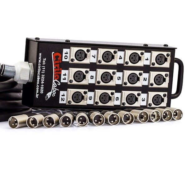 Encontraproduto.com.br - Medusa 12 Vias Montada Com Conectores Amphenol 25m