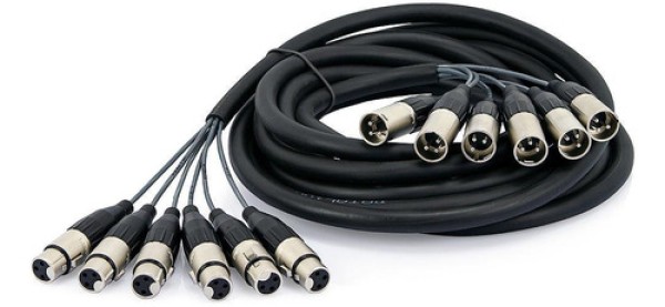 Multicabos Com Conectores Xlr 6 Vias Amphenol - 25 Mt