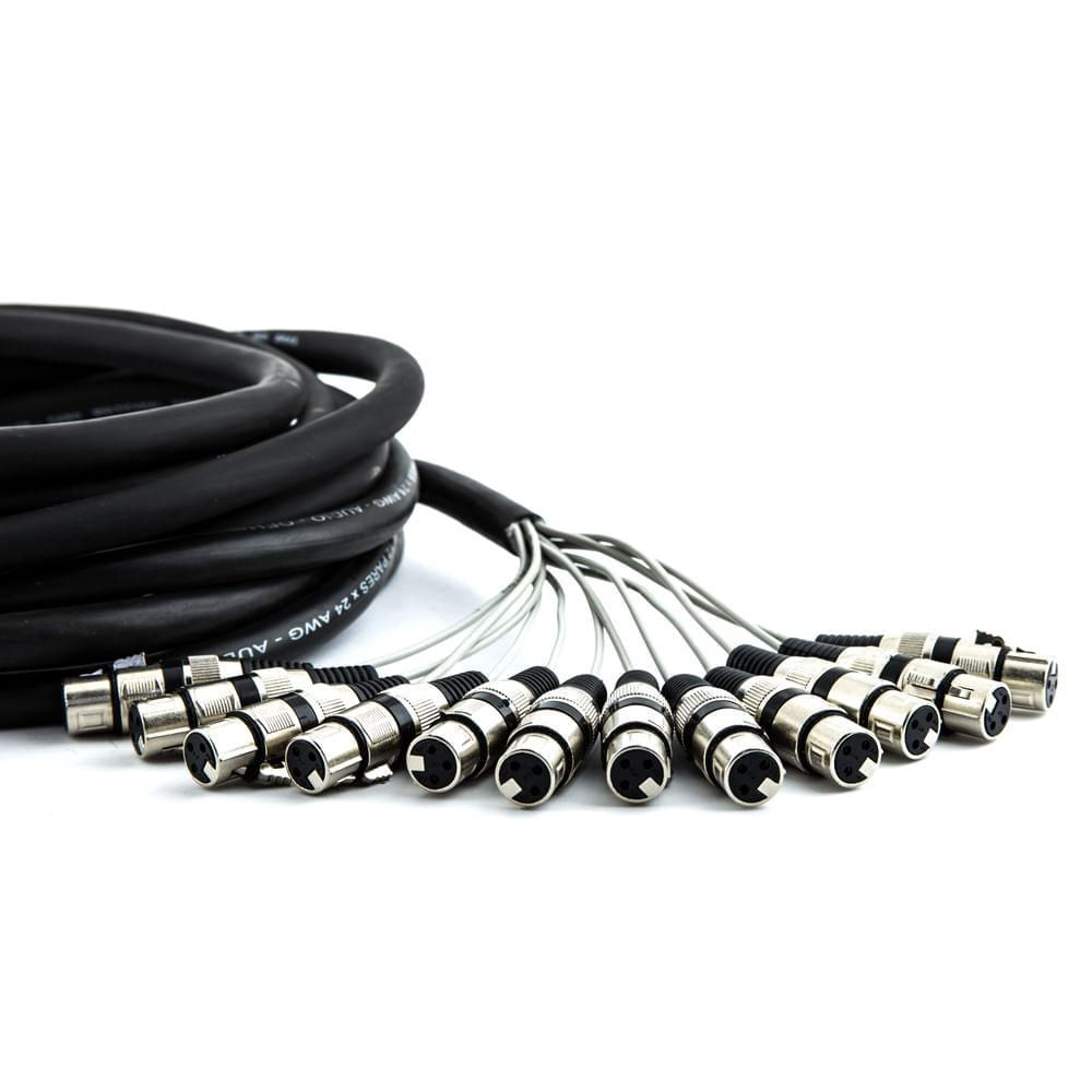 Encontraproduto.com.br - Multicabos Com Conectores Xlr 12 Vias Cirilo Cabos 10 Metros