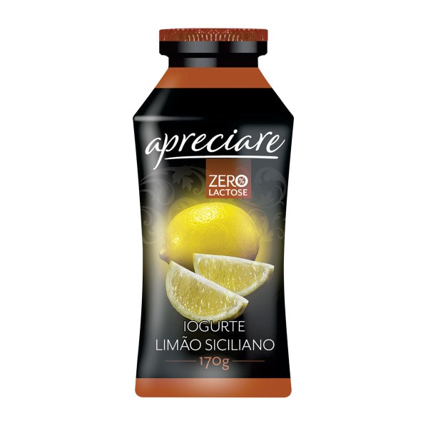 Encontraproduto.com.br - Iogurte sem Lactose Apreciare de Limão Siciliano 170g