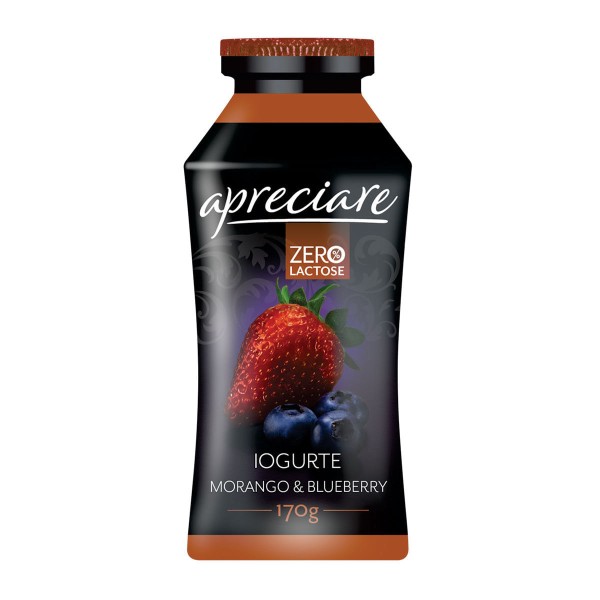 Encontraproduto.com.br - Iogurte sem Lactose Apreciare de Morango e Blueberry 170g
