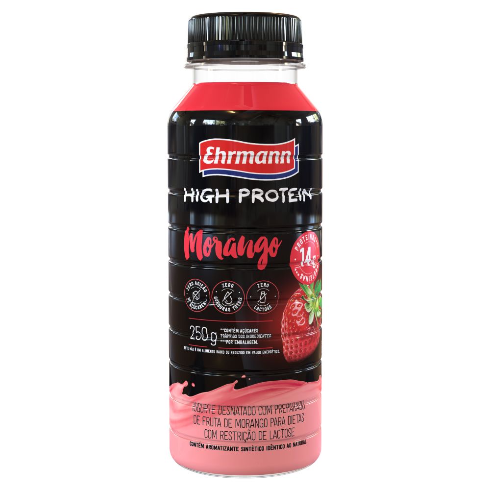 Iogurte de Morango 14g de Proteínas High Protein Ehrmann 250g