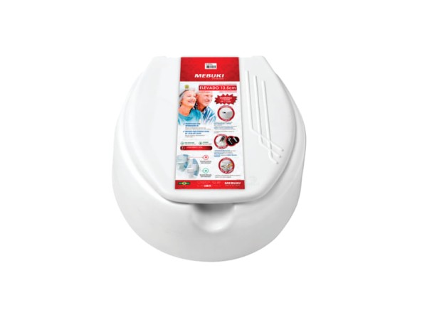 Encontraproduto.com.br - Assento Sanitário Mebuki Oval Elevado de 13,5 cm Branco