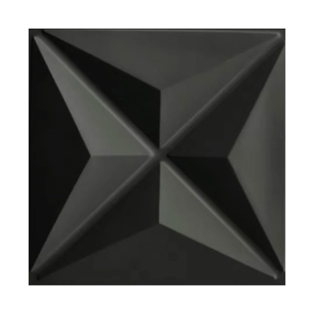 Encontraproduto.com.br - Painel Mebuki 3D 50X50 8Pc Estrelar Pt Fosco