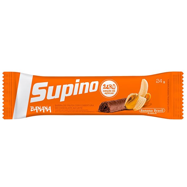 Encontraproduto.com.br - Barra de frutas com cobertura de chocolate branco sabor Banana 24g - Supino