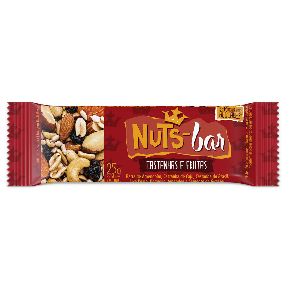 Encontraproduto.com.br - Barra de Cereais NUTS BAR com Castanhas e Frutas Embalagem 25g