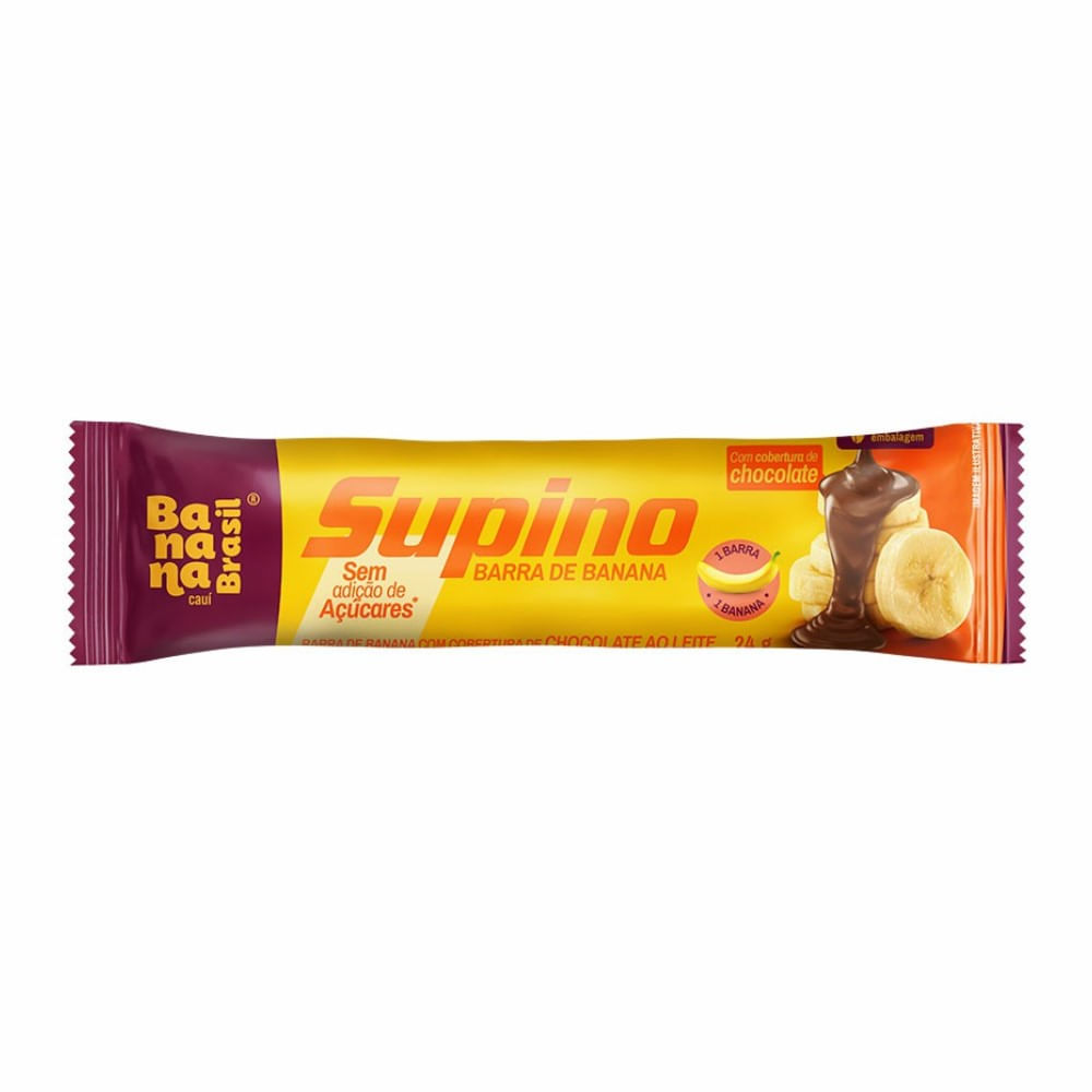 Encontraproduto.com.br - Barra de Fruta Supino Zero Banana com Chocolate com 24g