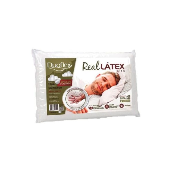 Encontraproduto.com.br - Travesseiro Real Latex Alto - Duoflex