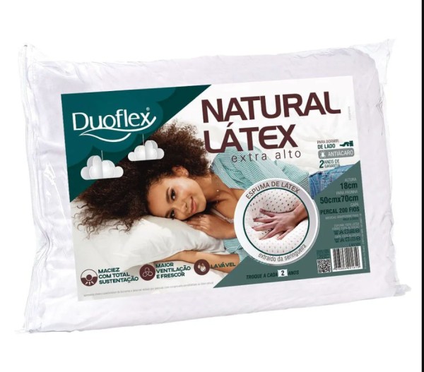 Encontraproduto.com.br - Travesseiro Natural Latex Extra Alto - Duoflex
