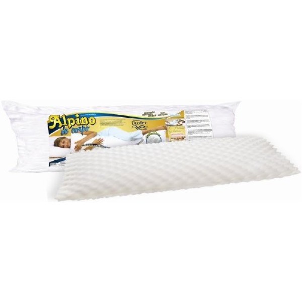Encontraproduto.com.br - Travesseiro Espuma Alpino Anatômica Al1001 Capa Algodão 200 Fios C/ Zíper (142x35) - Duoflex