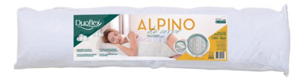 Encontraproduto.com.br - Travesseiro Espuma Alpino Anatômica Al1001 Capa Algodão 200 Fios C/ Zíper (142x35) - Duoflex