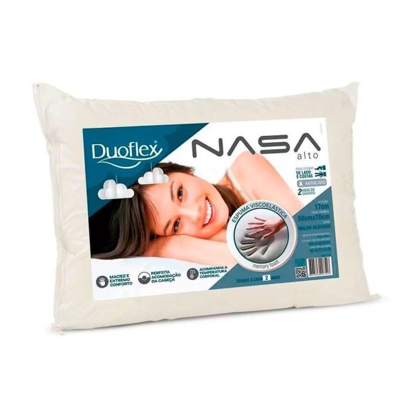 Encontraproduto.com.br - Travesseiro Viscoelástico Nasa Alto - Duoflex
