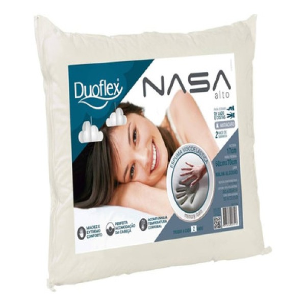 Encontraproduto.com.br - Travesseiro Viscoelástico Nasa Alto - Duoflex